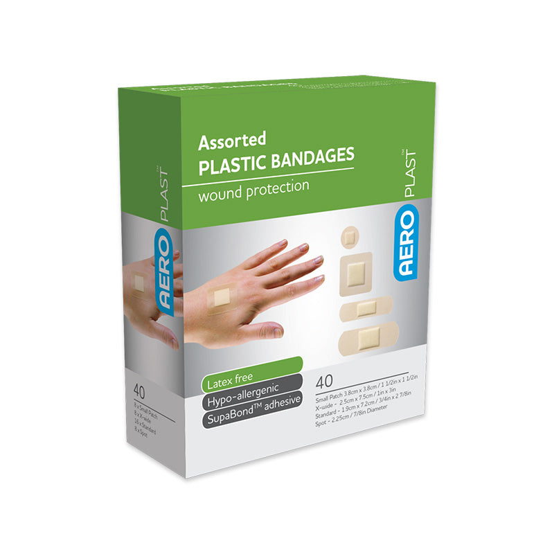 Aero Plastic Band Aid Assorted 40