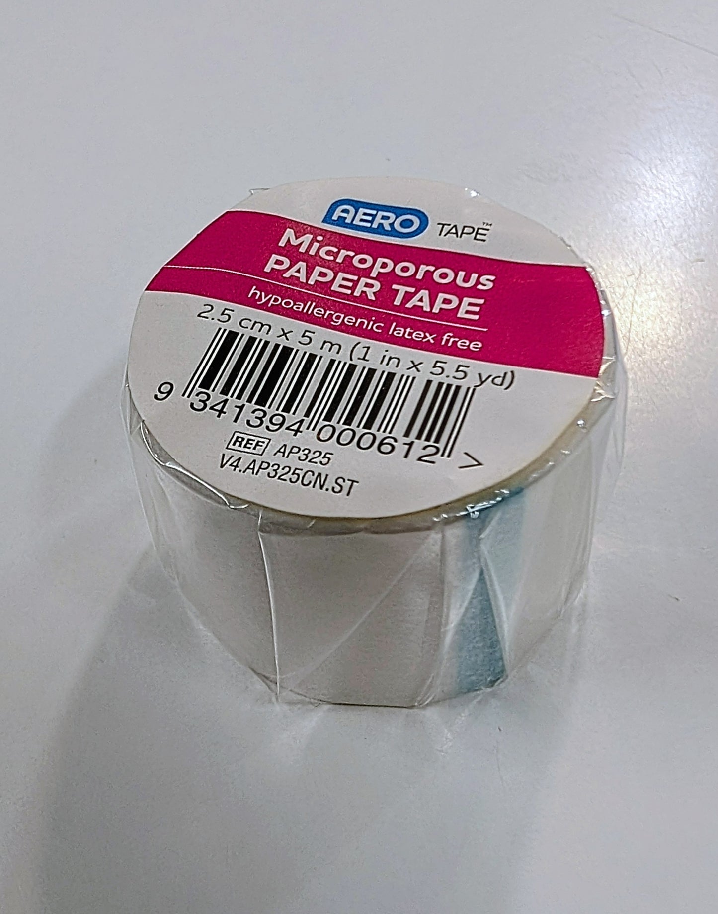 AEROTAPE Tan Microporous Paper Tape 2.5cm x 5M (White)